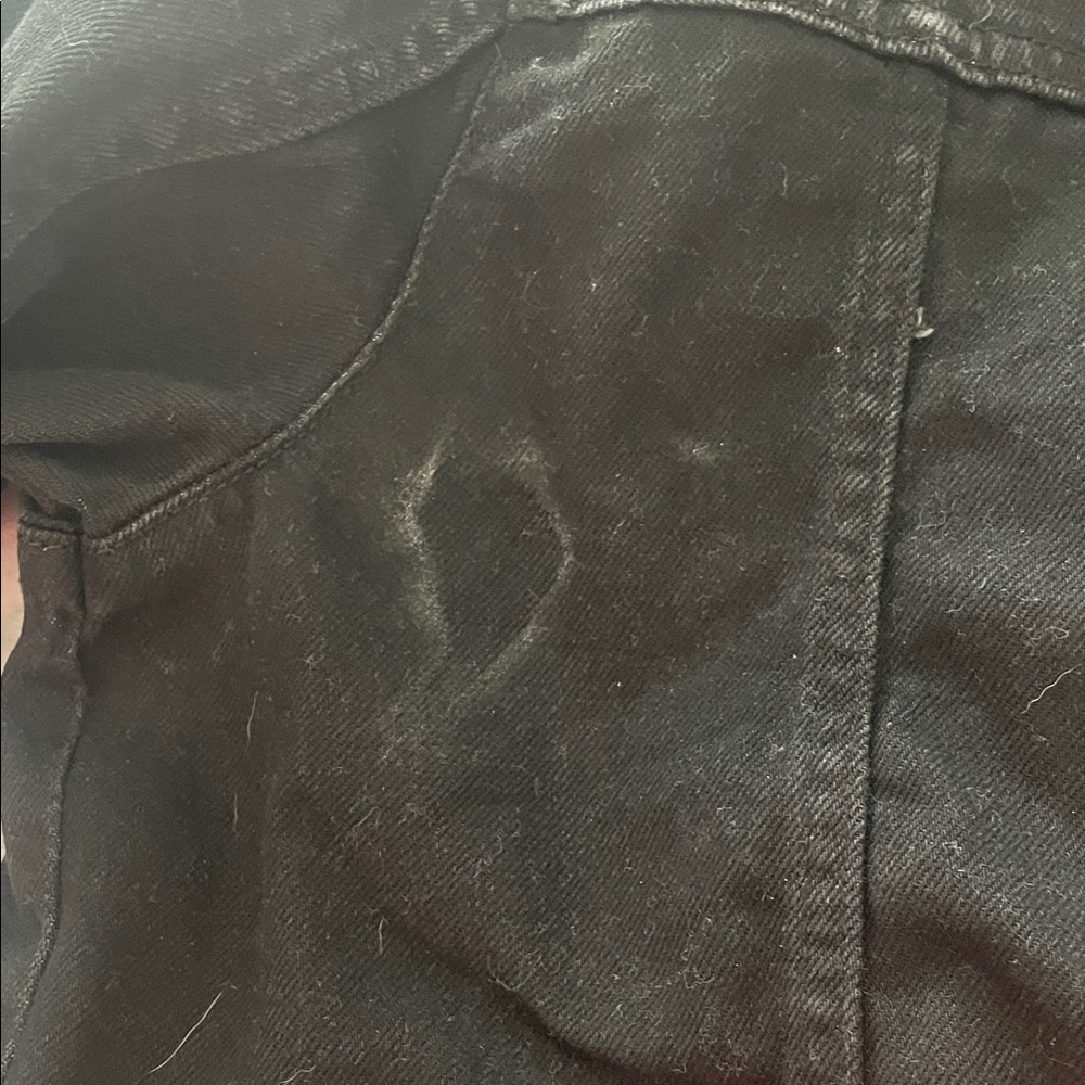 Zara Black Denim Jacket with Red Floral Embroidery Western concert vibes - Picture 8 of 8